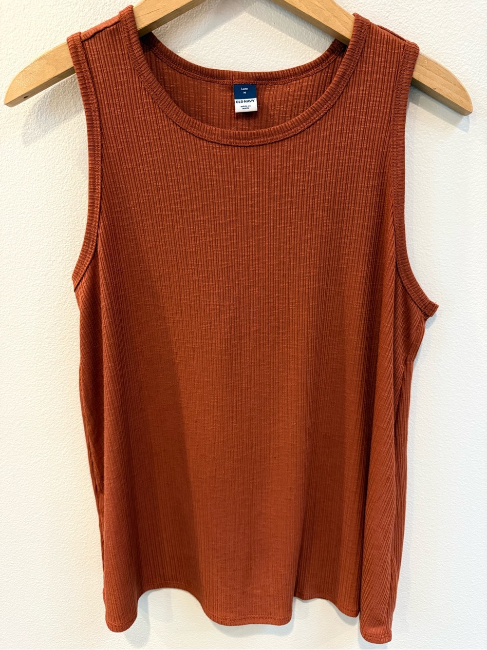 Old Navy Ribbed Swing Tank Top - Burnt Orange